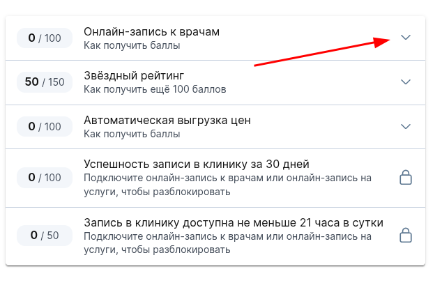 Ранжирование клиники ЛК 4