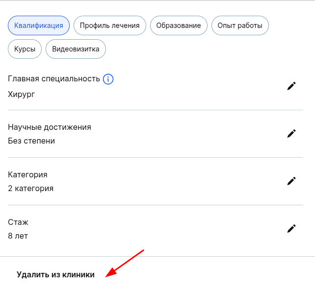 Удалить из клиники СНГ